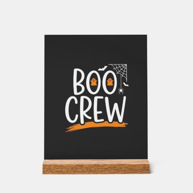 Panneau En Acrylique Conception de fantôme Halloween Boo Crew_1 (Recto)