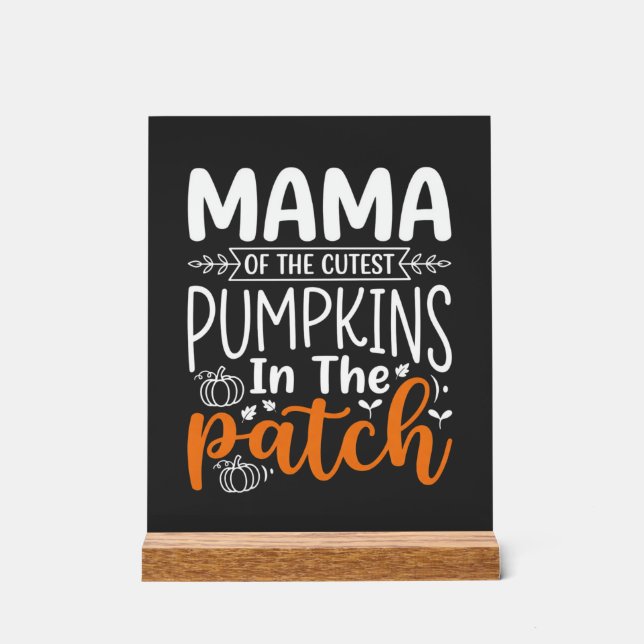 Panneau En Acrylique Conception de Halloween Mama Pumpkins Patch_1 (Recto)
