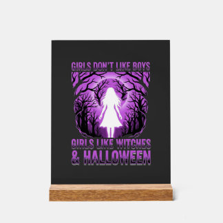 Panneau En Acrylique Conception de Halloween pour filles comme des sorc