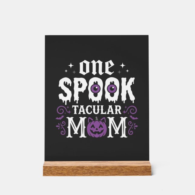 Panneau En Acrylique Conception de Halloween pour maman Spooktacular_1 (Recto)