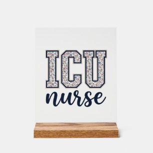 Panneau En Acrylique Conception de maillot universitaire floral d'infir