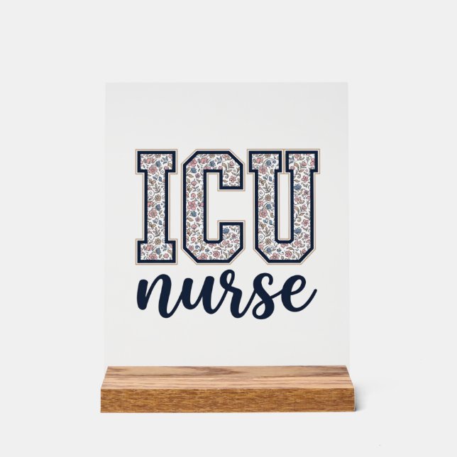 Panneau En Acrylique Conception de maillot universitaire floral d'infir (Recto)