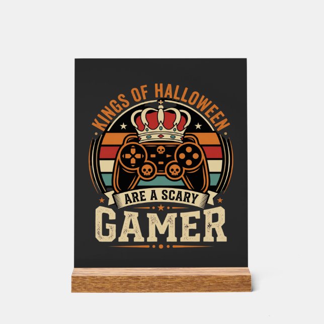 Panneau En Acrylique Conception de manette rétro du roi des joueurs Hal (Recto)