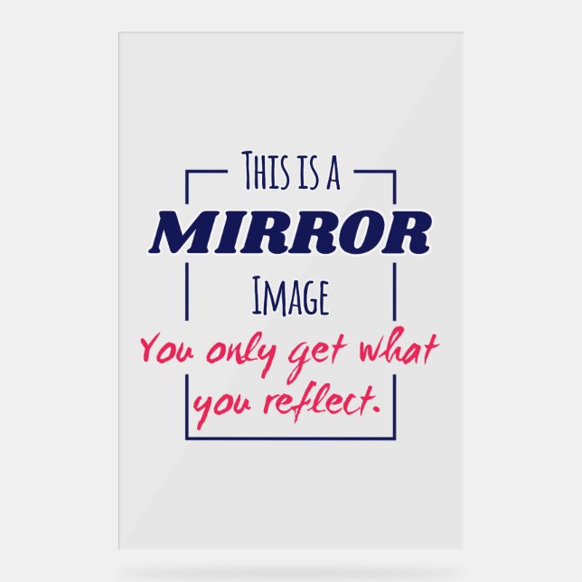 Panneau En Acrylique Conception de motivation Mentalité de réflexion da (Recto)
