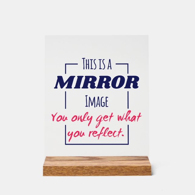Panneau En Acrylique Conception de motivation Mentalité de réflexion da (Recto)