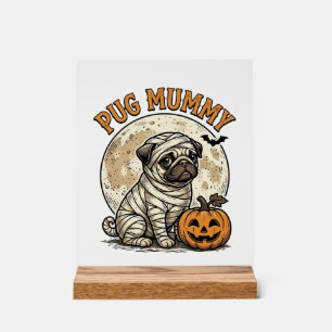 Panneau En Acrylique Conception de T-shirt de chien vintage Halloween M