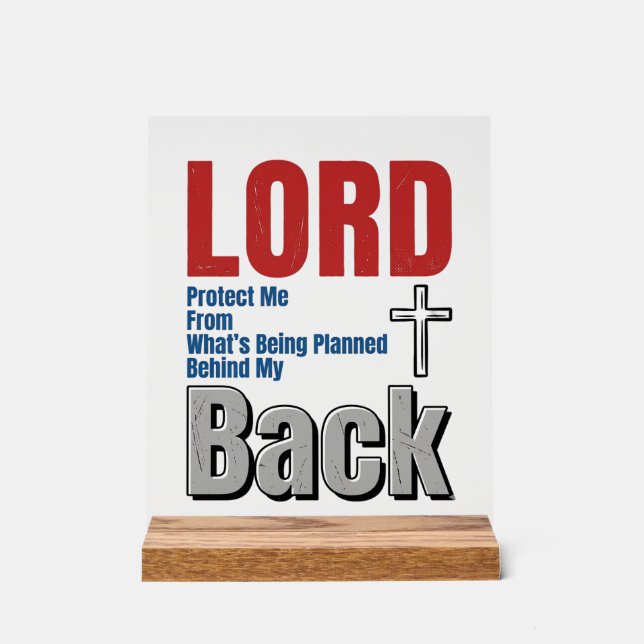Panneau En Acrylique Conception de t-shirt de foi chrétienne Lord Prote (Recto)