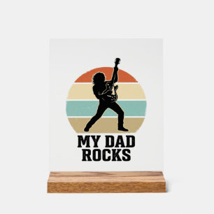 Panneau En Acrylique Conception de t-shirt de guitare vintage de couche