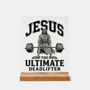 Panneau En Acrylique Conception de t-shirt de gym vintage Jésus Ultimat