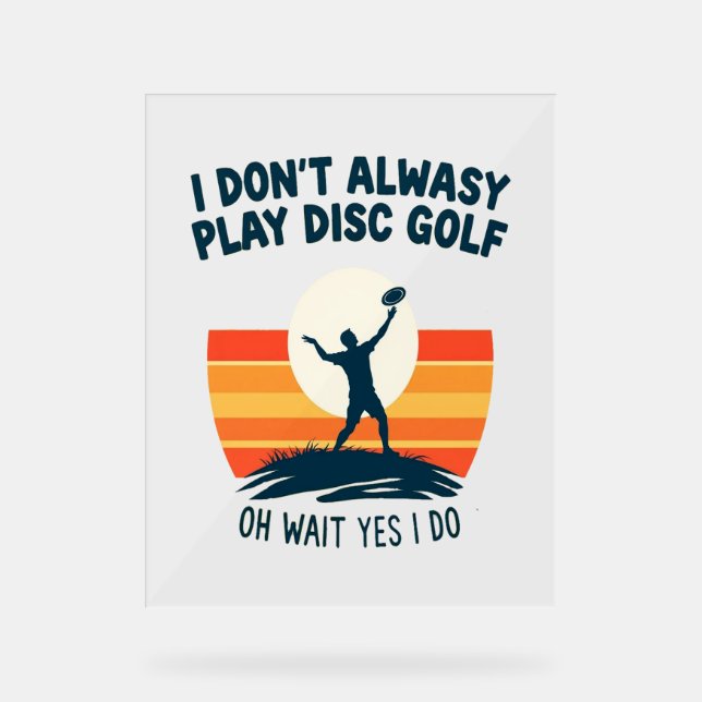 Panneau En Acrylique Conception de T-shirt Disk Golf Lover (Recto)