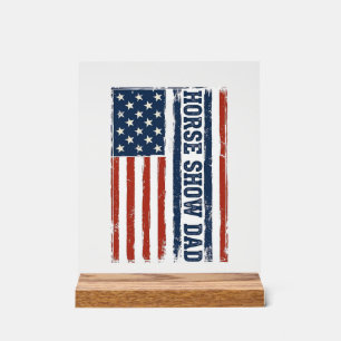 Panneau En Acrylique Conception de T-shirt vintage avec drapeau américa