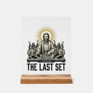 Panneau En Acrylique Conception de t-shirt vintage religieux DJ The Las