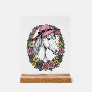 Panneau En Acrylique Conception de vecteur d'art de portrait de cheval