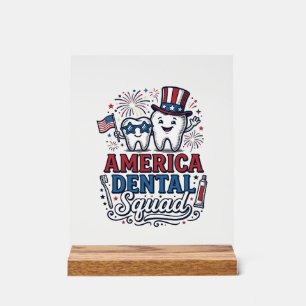 Panneau En Acrylique Conception de vecteur de dent patriotique d'équipe