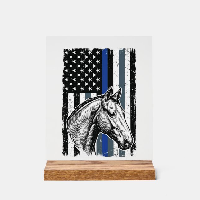 Panneau En Acrylique Conception de vecteur de drapeau de cheval de lign (Recto)