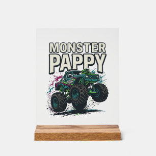 Panneau En Acrylique Conception de vecteur vintage de camion monstre Pa