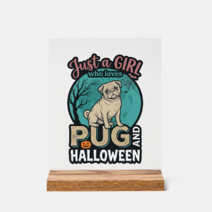 Panneau En Acrylique Conception de vecteur vintage de fille de Hallowee