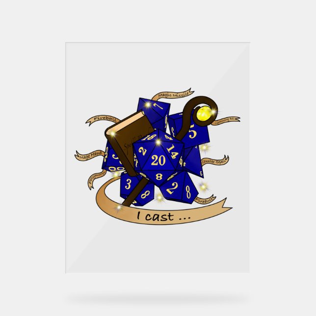 Panneau En Acrylique Conception des dés de l'Assistant (Recto)