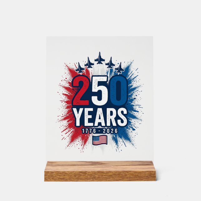 Panneau En Acrylique Conception vectorielle pour le 250e anniversaire d (Recto)