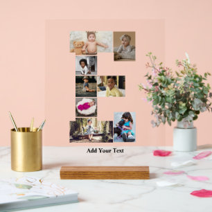 Panneau En Acrylique Concevez Votre Propre Collage Photo avec la Lettre
