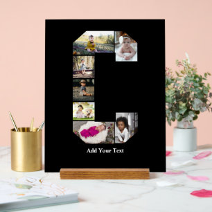 Panneau En Acrylique Concevez votre propre lettre C Photo Collage