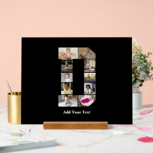 Panneau En Acrylique Concevez votre propre lettre D photo Collage