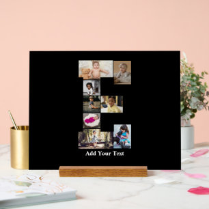 Panneau En Acrylique Concevez votre propre lettre E photo Collage