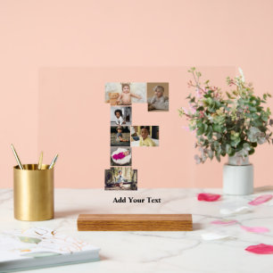 Panneau En Acrylique Concevez votre propre lettre F photo Collage