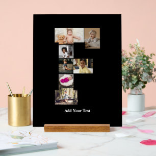 Panneau En Acrylique Concevez votre propre lettre F photo Collage
