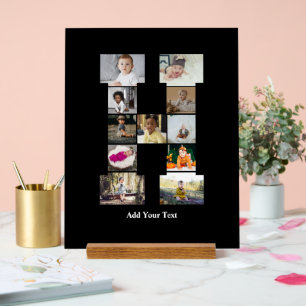 Panneau En Acrylique Concevez votre propre lettre H photo Collage