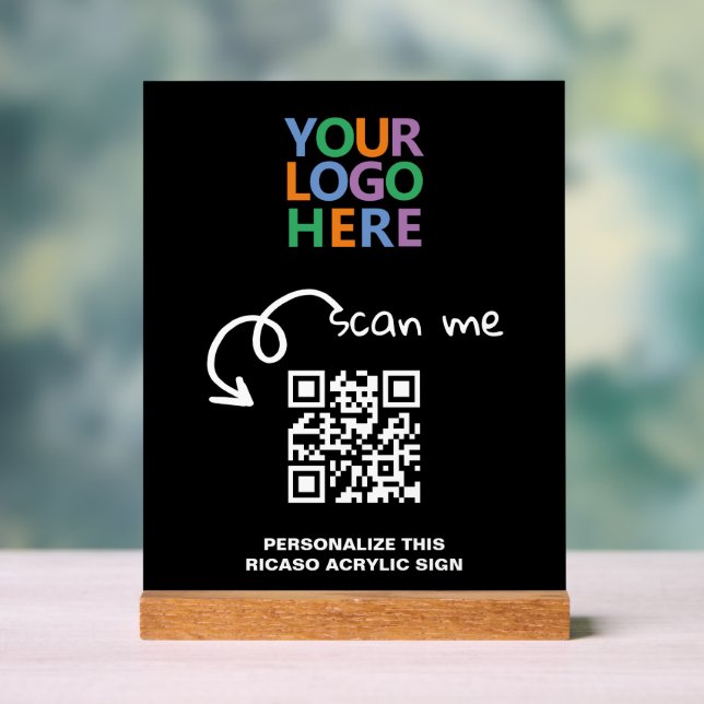 Panneau En Acrylique Concevez votre propre logo personnalisé QR Code (Neutre)