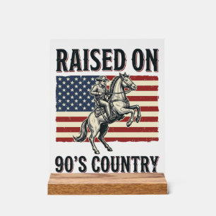 Panneau En Acrylique Conçu pour Chemise Western Cowboy Country 90s_