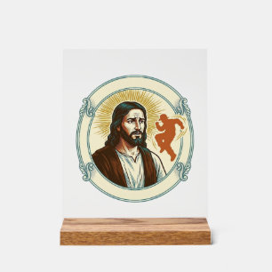 Panneau En Acrylique Confus Jésus Tendance de danse virale Silhouette V