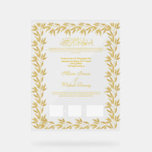 Contrat Mariage Islamique, Symbole Acrylique