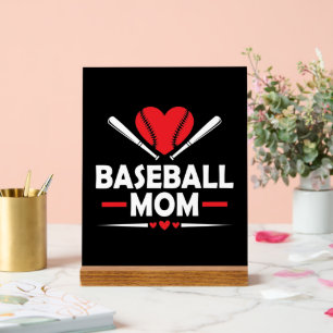 Panneau En Acrylique Cool Baseball sport maman mot art