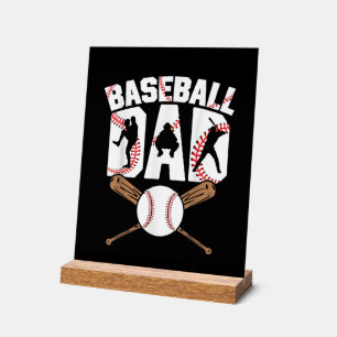 Panneau En Acrylique Cool Baseball Sports Papa mot art