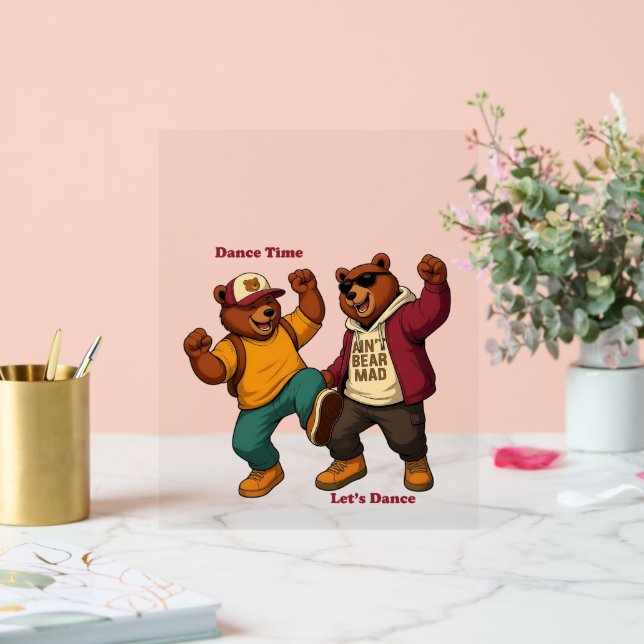 Panneau En Acrylique Cool Dancing Bears (Mariage)