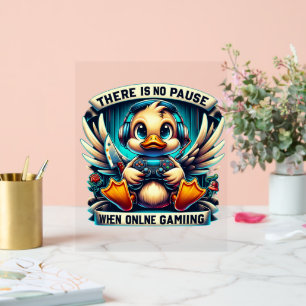 Panneau En Acrylique Cool gamer canard mot art