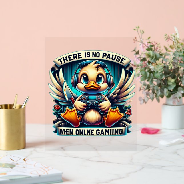 Panneau En Acrylique Cool gamer canard mot art (Mariage)