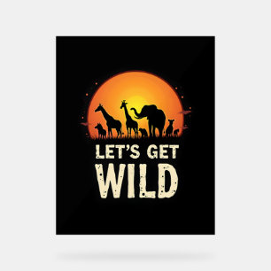 Panneau En Acrylique Cool Safari Design Homme Femmes Enfants Safari Ani