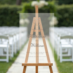 Panneau En Acrylique Coquille marine côtière Mariage officiel Bienvenue