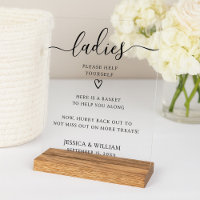 Corbeille de salle de bain pour mariage Dames et M