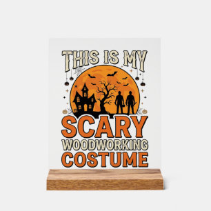 Panneau En Acrylique Costume de menuiserie effrayant Halloween Design V