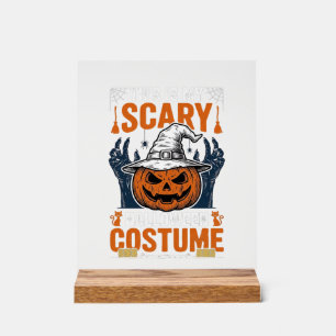 Panneau En Acrylique Costume d'Halloween effrayant Chapeau de sorcière