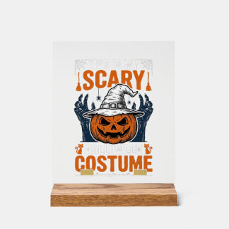 Panneau En Acrylique Costume d'Halloween effrayant Chapeau de sorcière 