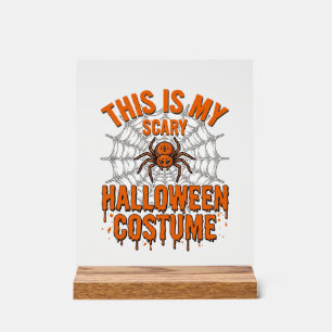 Panneau En Acrylique Costume Halloween effrayant Toile d'araignée Desig