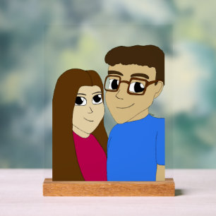 Panneau En Acrylique couple Chibi