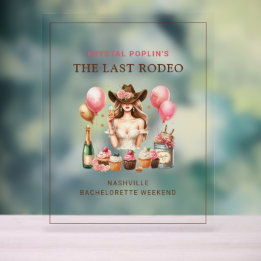 Panneau En Acrylique Cowgirl Western Rodeo Tablett