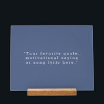 Panneau En Acrylique Créez Votre Propre Citation<br><div class="desc">Créez votre propre impression sur acrylique avec citation personnalisée. Caractéristiques typographie de machine à écrire minimaliste.</div>