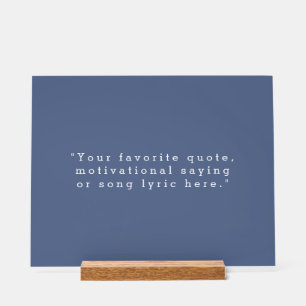 Panneau En Acrylique Créez Votre Propre Citation